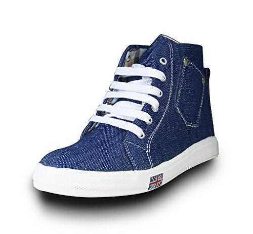 blue denim shoes